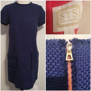 Sail to Sable Navy Tweed Dress